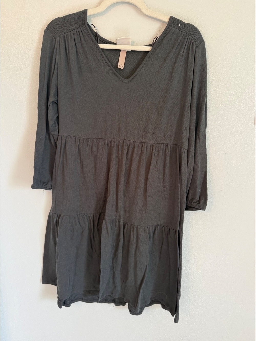 Knox Rose Women's Dark Blue Tiered V-Neck Dress Size S